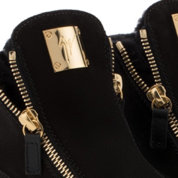 giuseppe zanotti NEW merino lined suede trainers - Picture 6 of 8